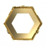 Setting for PureCrystal Kaleidoscope Hexagon 4699 14x16 mm Gold Tone x1
