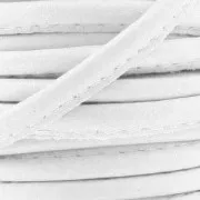 Leather cord with topstitching 4 mm