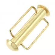 21.5 mm Sliding clasp for beadweaving - Fine Gold Plated x1