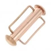 21.5 mm Sliding clasp for beadweaving - Rose Gold Tone x1