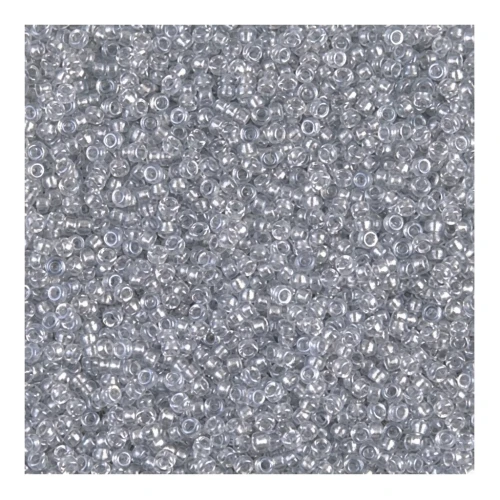 Miyuki Seed beads 15/0 1105 - Crystal Spkl Silver Gray Lined