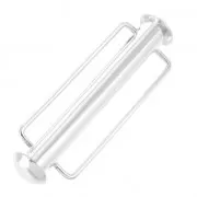 31.5 mm Sliding clasp for beadweaving - Fine silver plating x1