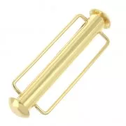 31.5 mm Sliding clasp for beadweaving - Fine gold plated x1