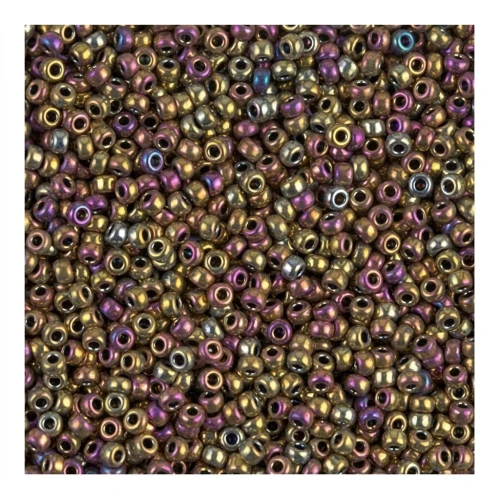 Rocaille Miyuki 15/0 188 - Metallic Purple Gold Iris x8g