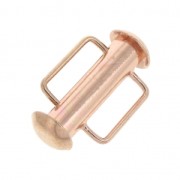 16.5 mm Sliding clasp for beadweaving - Rose Gold Tone x1