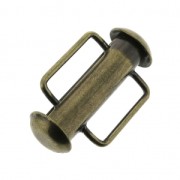 16.5 mm Sliding clasp for beadweaving - Bronze Tone x1
