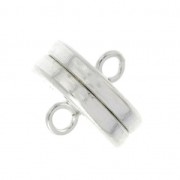 Magnetic clasp 9x3.6 mm Fine silver plating x1|raw }}