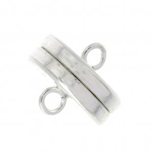 Magnetic clasp 9x3.6 mm Fine silver plating x1