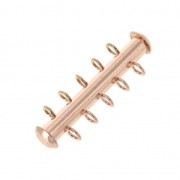 5 rows sliding clasp 31 mm with perpendicular loops - Rose Gold Tone x1|raw }}