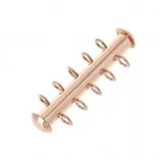 5 rows sliding clasp 31 mm with perpendicular loops - Rose Gold Tone x1