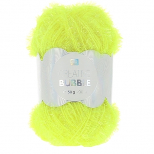 Creative Bubble - Sponge crochet thread tawashi Neon Yellow x50g