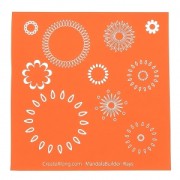 Silk Screen for polymer clay 125x125mm - Mandala builder rays x1