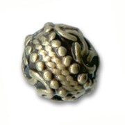 Metal bead bronze tone 10mm x1