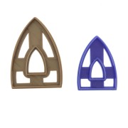 Set of 2 cookie cutters for polymer clay - Bagde x1