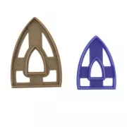 Set of 2 cookie cutters for polymer clay - Bagde x1