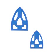 Set of 2 cookie cutters for polymer clay - Bagde x1