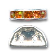 Half moon Rondelle 14x8mm Silver-colored Topaz x1|raw }}