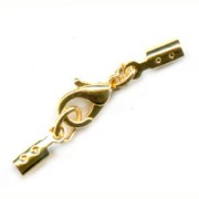 Lace holder clasp 1.5mm fine Gold plated|raw }}