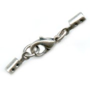 Lace holder clasp 1.5mm Old silver tone|raw }}