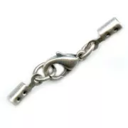 Lace holder clasp 1.5mm Old silver tone