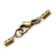 Lace holder clasp 1.5mm Bronze tone|raw }}