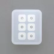 Silicone mold to make diamond resin beads of 12 mm x1