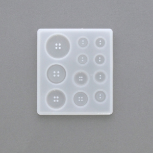 Silicone mold to make buttons with  resin x1