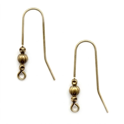 Earwires Hippy bronze tone x2