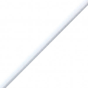 Sheathed elastic cord 3 mm White x 1 m