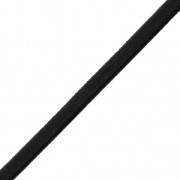 Sheathed elastic cord 3 mm Black x1 m