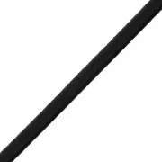Sheathed elastic cord 3 mm Black x1 m