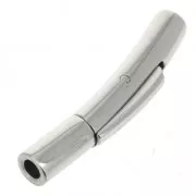 25x4 mm Stainless steel bayonet clasp for a 2 mm cord x1