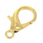 18mm Lobster claw clasp -  fine Gold plated x1|raw }}