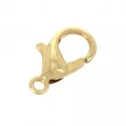 12mm Lobster Clasp - fine Gold plated x5