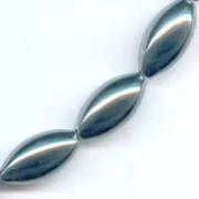 Bead Hematite Olive 16x8mm x1