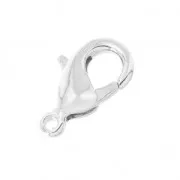 12mm Lobster Clasp - Fine silver plating x5