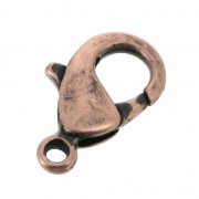 Clasp - lobster claw 15 mm Antique Copper Tone x1
