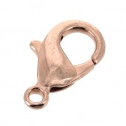 Clasp - lobster claw 15 mm Rose Gold Tone x1|raw }}