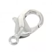 Clasp - lobster claw 15 mm Rhodium Tone x1
