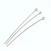 Eye pin 70x0.7mm Fine silver plating x10