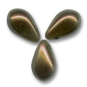 Pearly drops 6x10mm Dark Khaki x20|raw }}