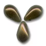Pearly drops 6x10mm Dark Khaki x20