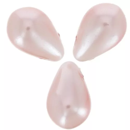 Pearly drops 6x10mm Light Rose x20