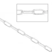 925 Sterling Silver rectangle mesh chain 2.7 mm x 50 cm