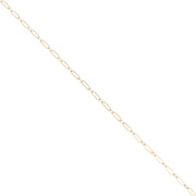 Cable chain and Rectangle mesh chain Gold Plated 3 microns 2.6 mm x50 cm|raw }}