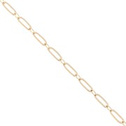Cable chain and Rectangle mesh chain Gold Plated 3 microns 2.6 mm x50 cm