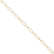 Cable chain and Rectangle mesh chain Gold Plated 3 microns 2.6 mm x50 cm