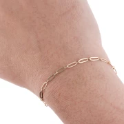 Cable chain and Rectangle mesh chain Gold Plated 3 microns 2.6 mm x50 cm