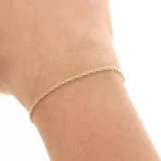 1.1mm cord mesh chain - Gold Plated 3 microns x50 cm