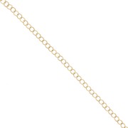 Round cable mesh chain diamond cut 2.9 mm Gold Plated 3 microns x50 cm